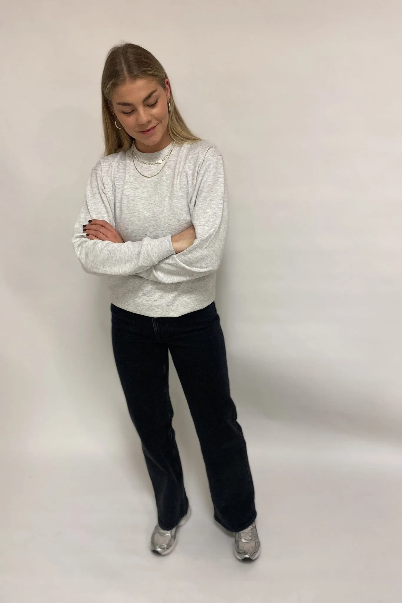 Basic Crewneck - Ash grey (women)