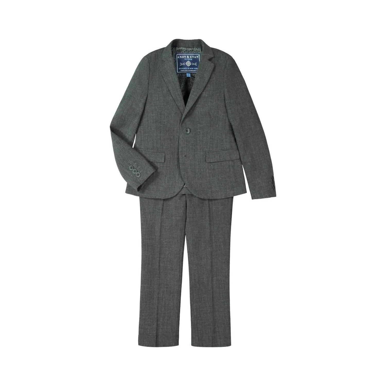 Boys Stretch Suit In Grey