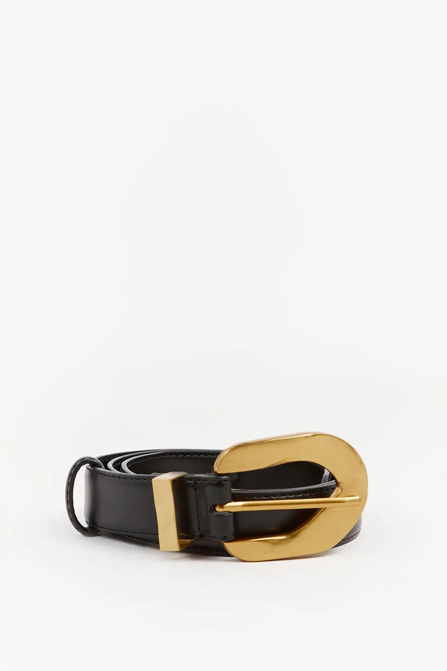 Dissh ALBURY BLACK LEATHER BELT