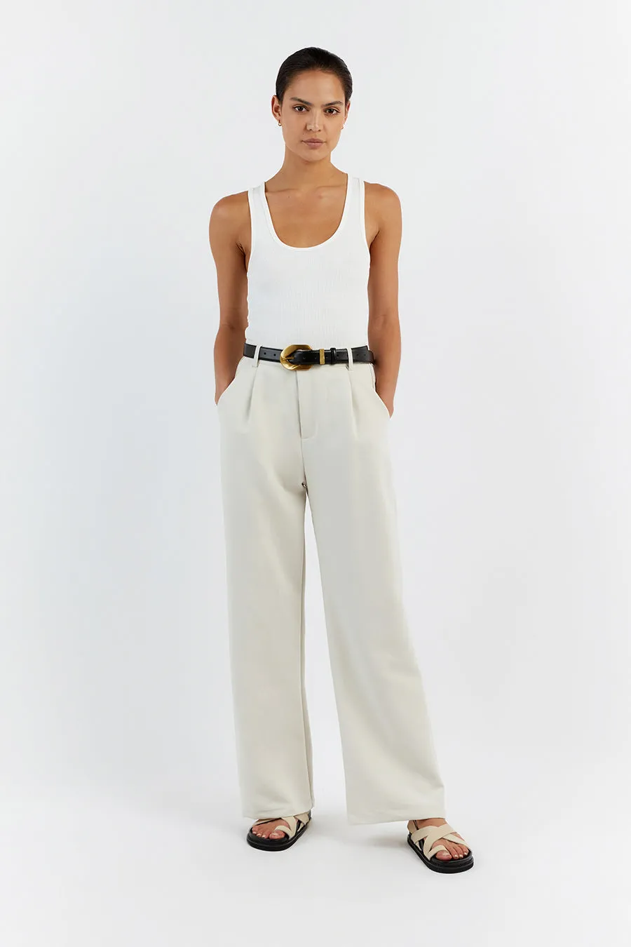 Dissh ALBURY BLACK LEATHER BELT