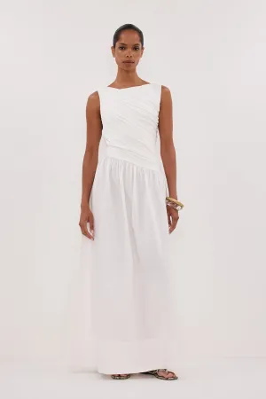 Dissh ALEXANDRA WHITE HYBRID MIDI DRESS