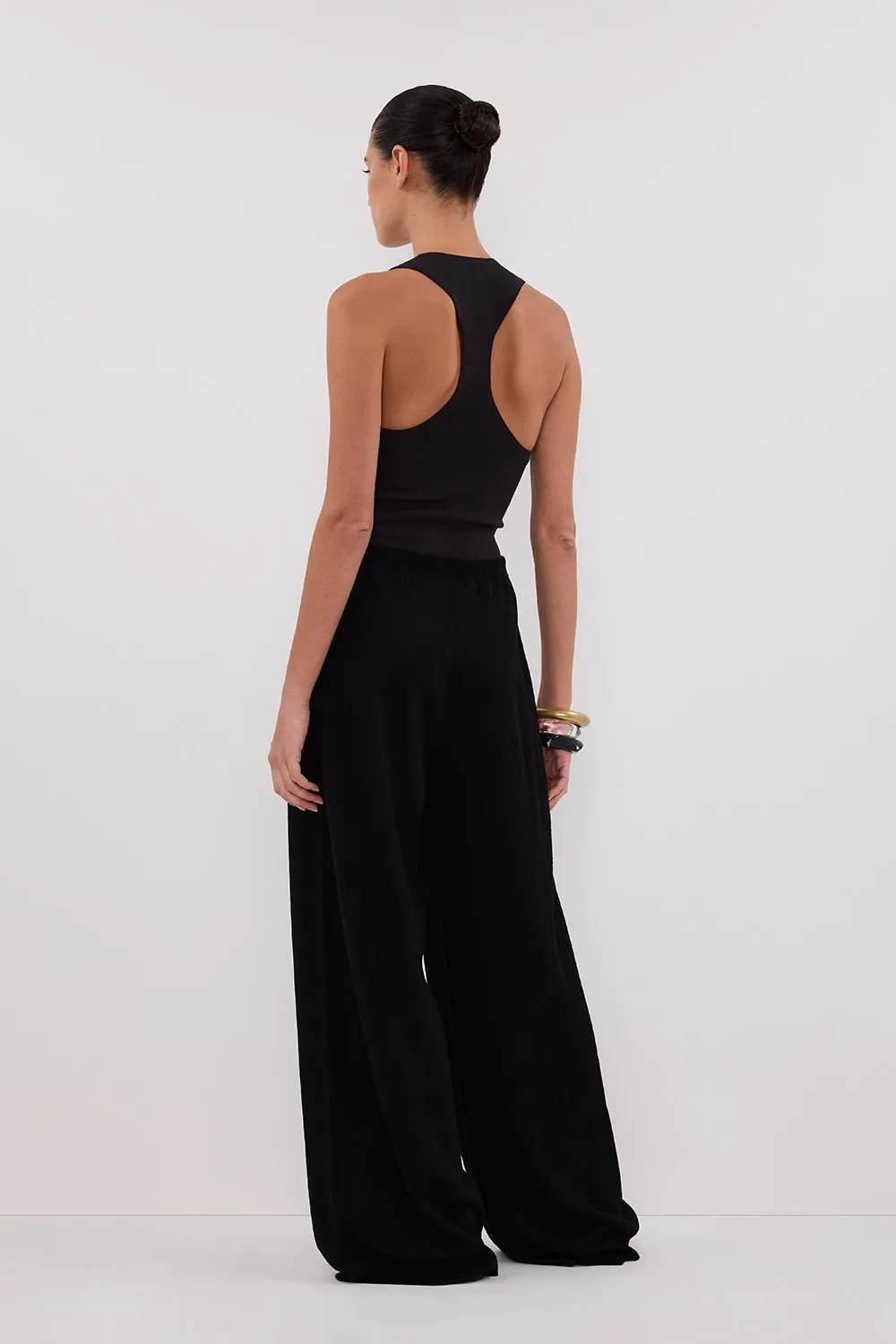 Dissh ALIAS BLACK TEXTURED KNIT PANT