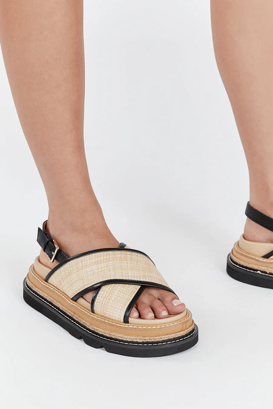 Dissh ALIAS MAE VERONA NAT/BLACK SANDAL