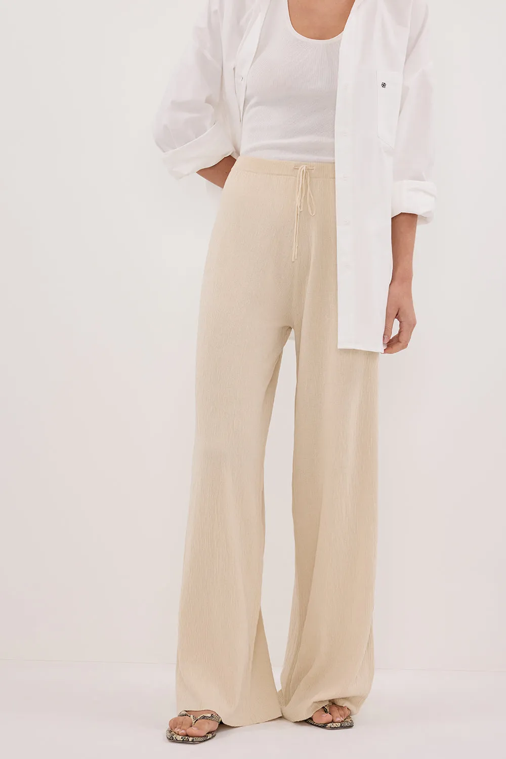 Dissh ALIAS NATURAL TEXTURED KNIT PANT