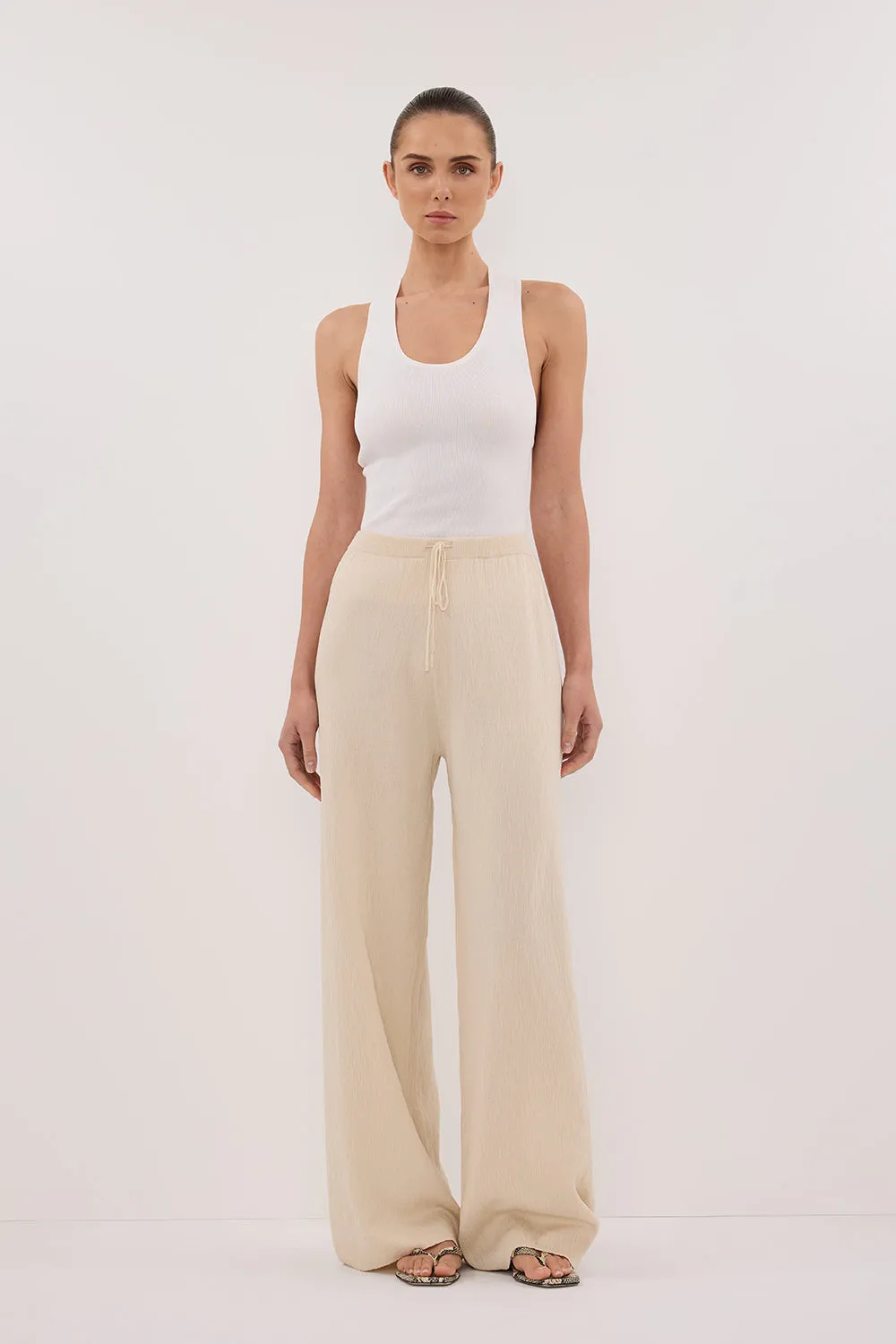 Dissh ALIAS NATURAL TEXTURED KNIT PANT