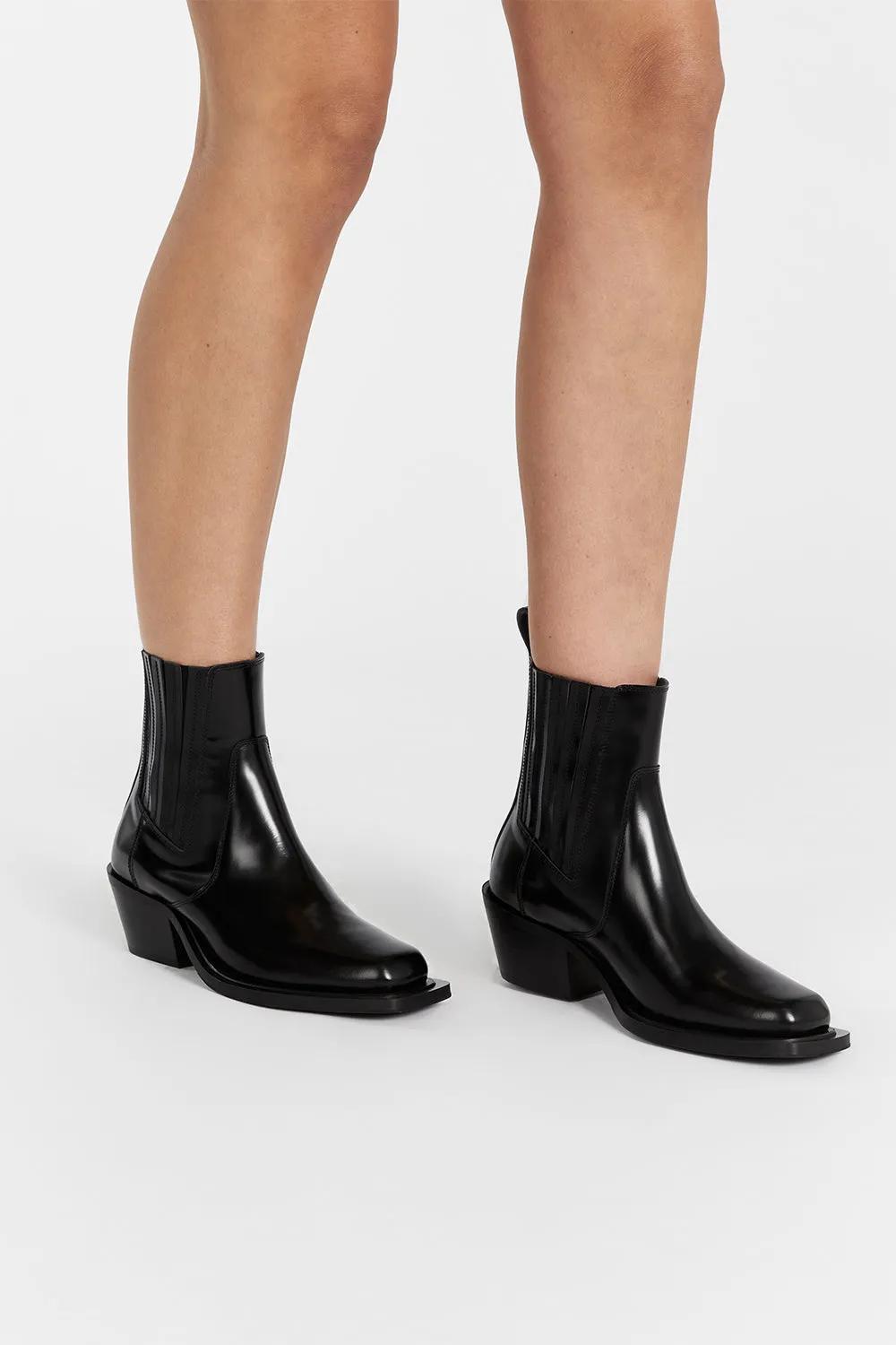 Dissh ALOHAS DENVER BLACK LEATHER BOOT
