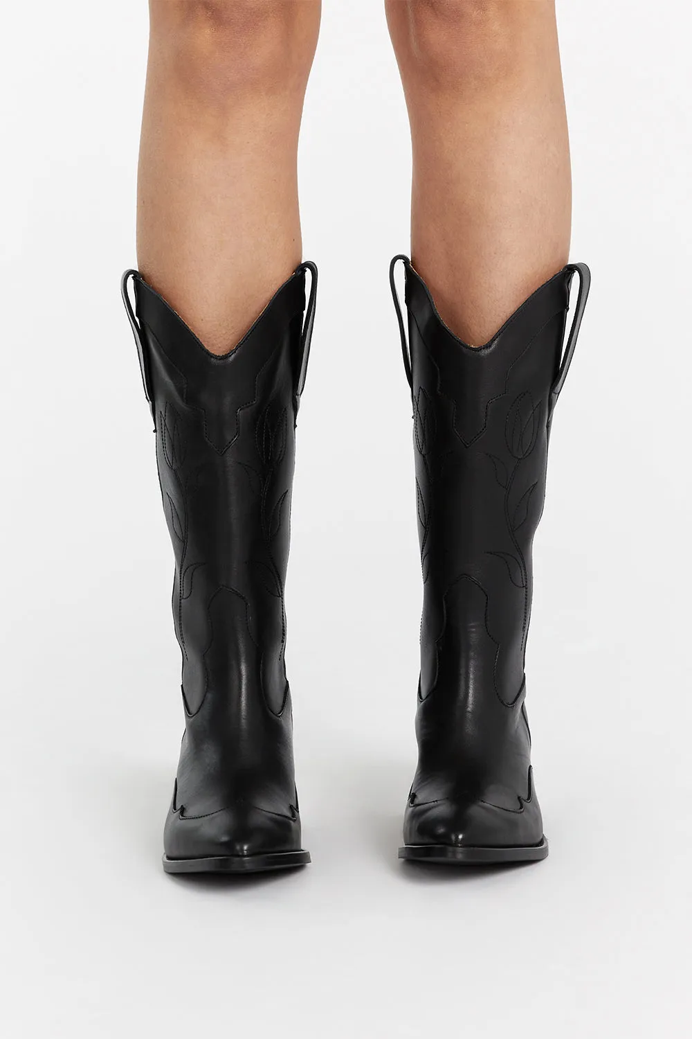 Dissh ALOHAS LIBERTY BLACK LEATHER BOOTS