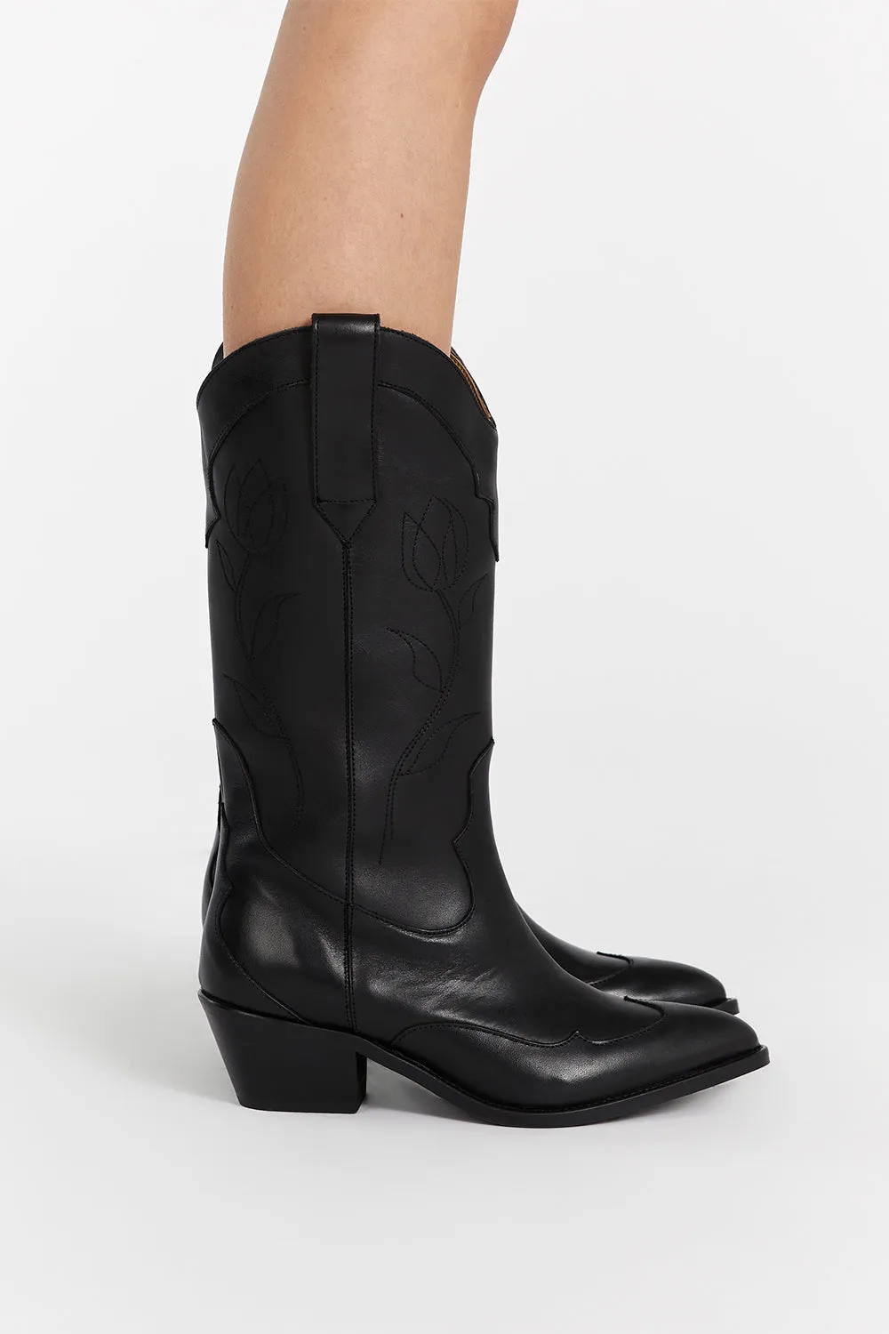 Dissh ALOHAS LIBERTY BLACK LEATHER BOOTS