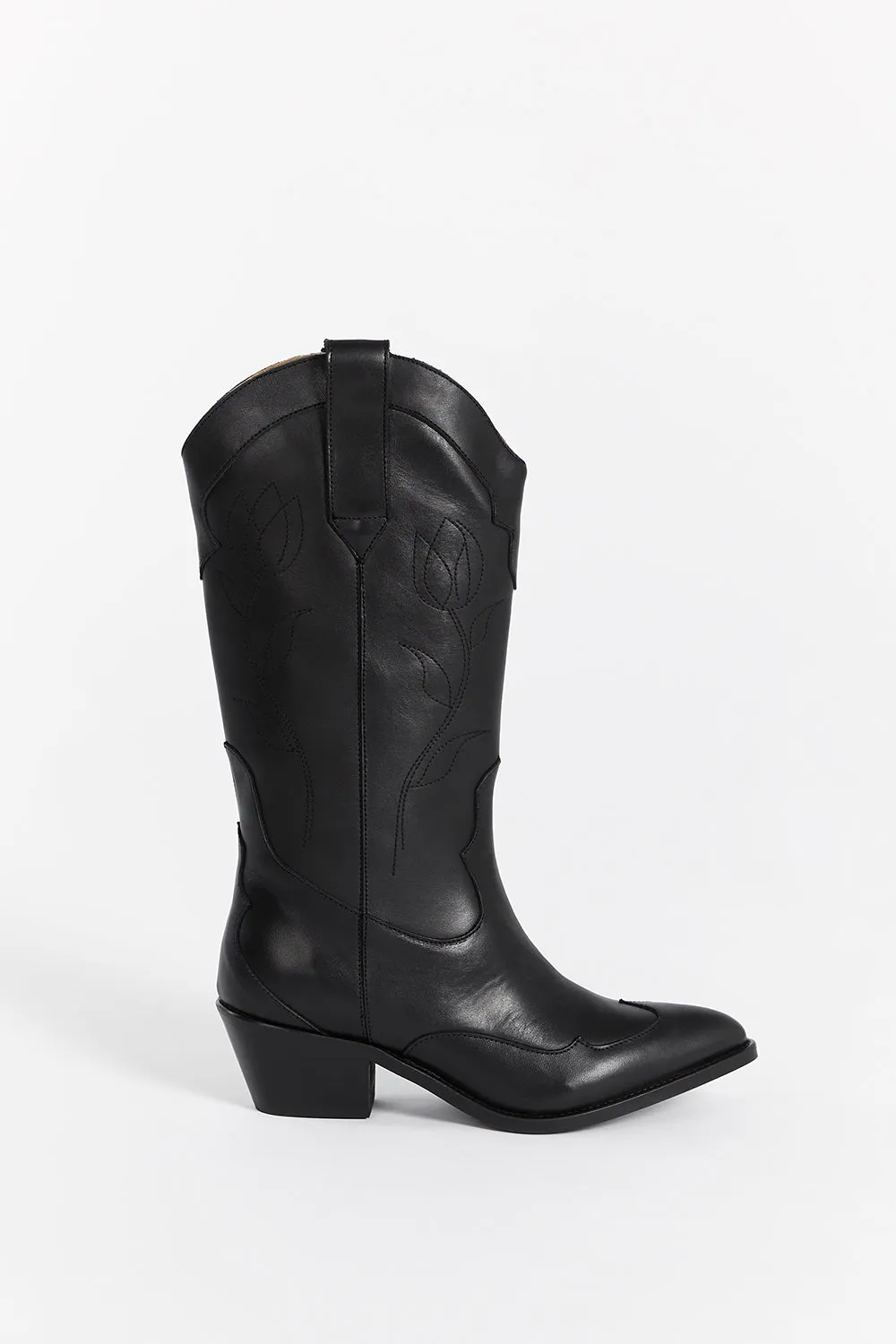 Dissh ALOHAS LIBERTY BLACK LEATHER BOOTS