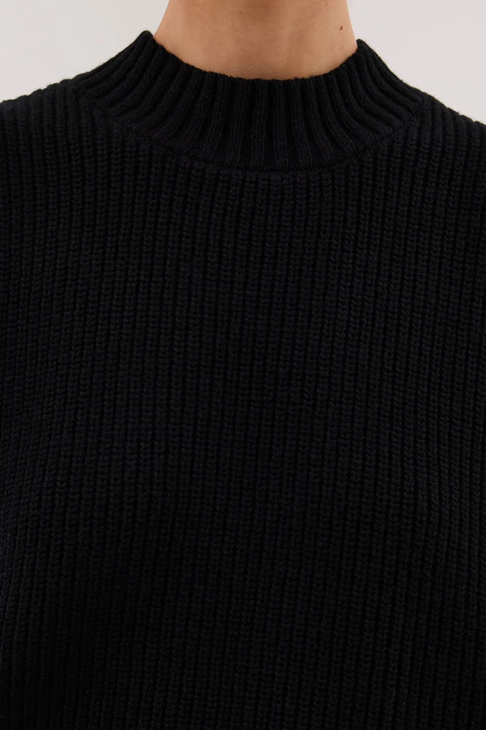 Dissh ARO BLACK KNIT TOP