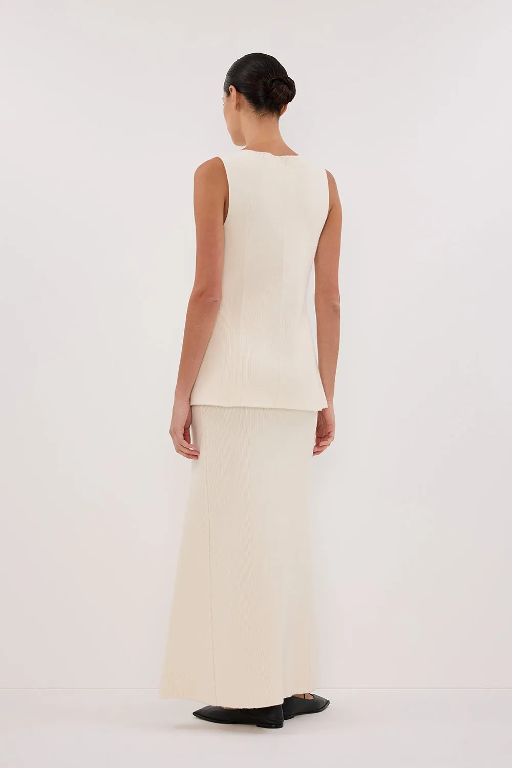 Dissh AVA CREAM LONGINE KNIT VEST 