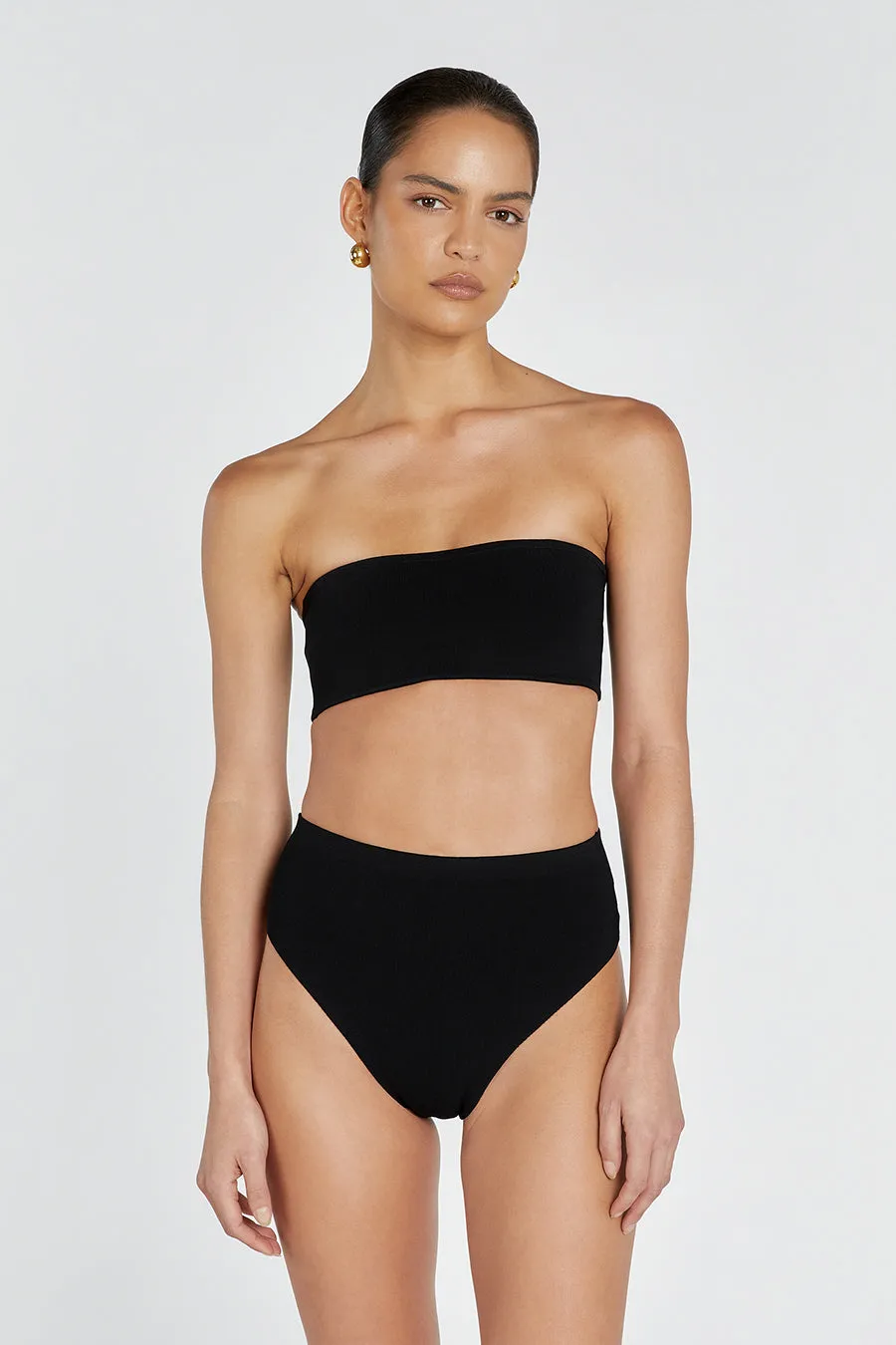 Dissh BASE BLACK BANDEAU TOP