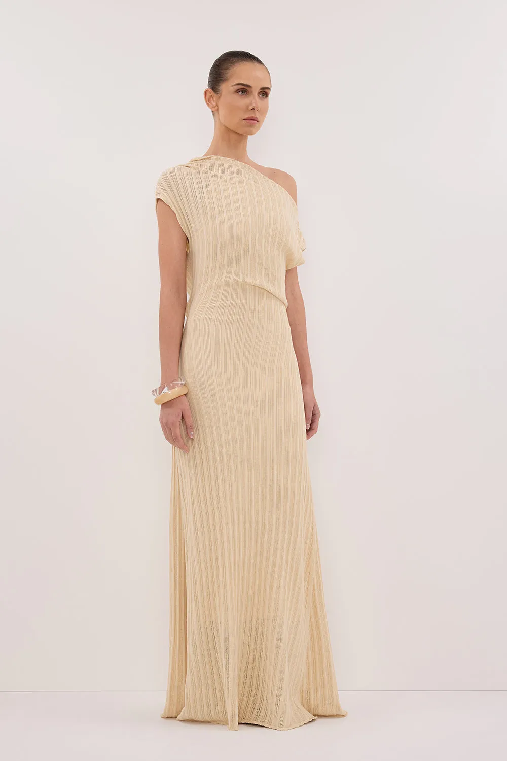 Dissh BOWIE NATURAL KNIT MAXI DRESS