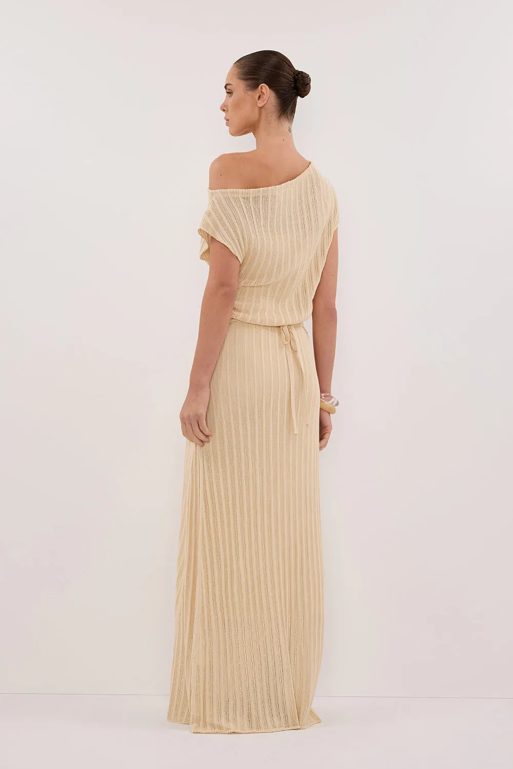 Dissh BOWIE NATURAL KNIT MAXI DRESS