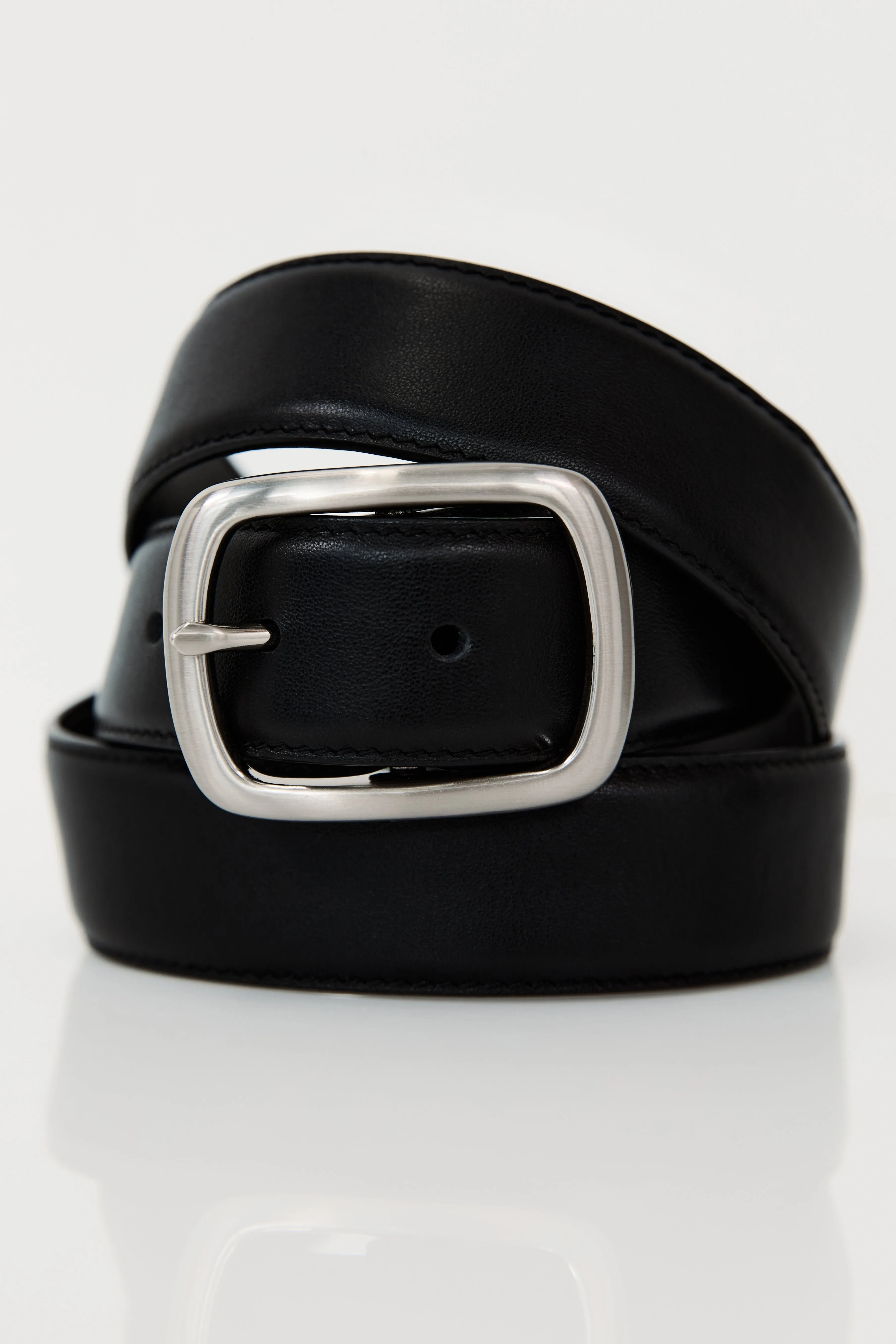 Dissh BRADFORD SILVER LEATHER BELT