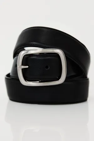 Dissh BRADFORD SILVER LEATHER BELT