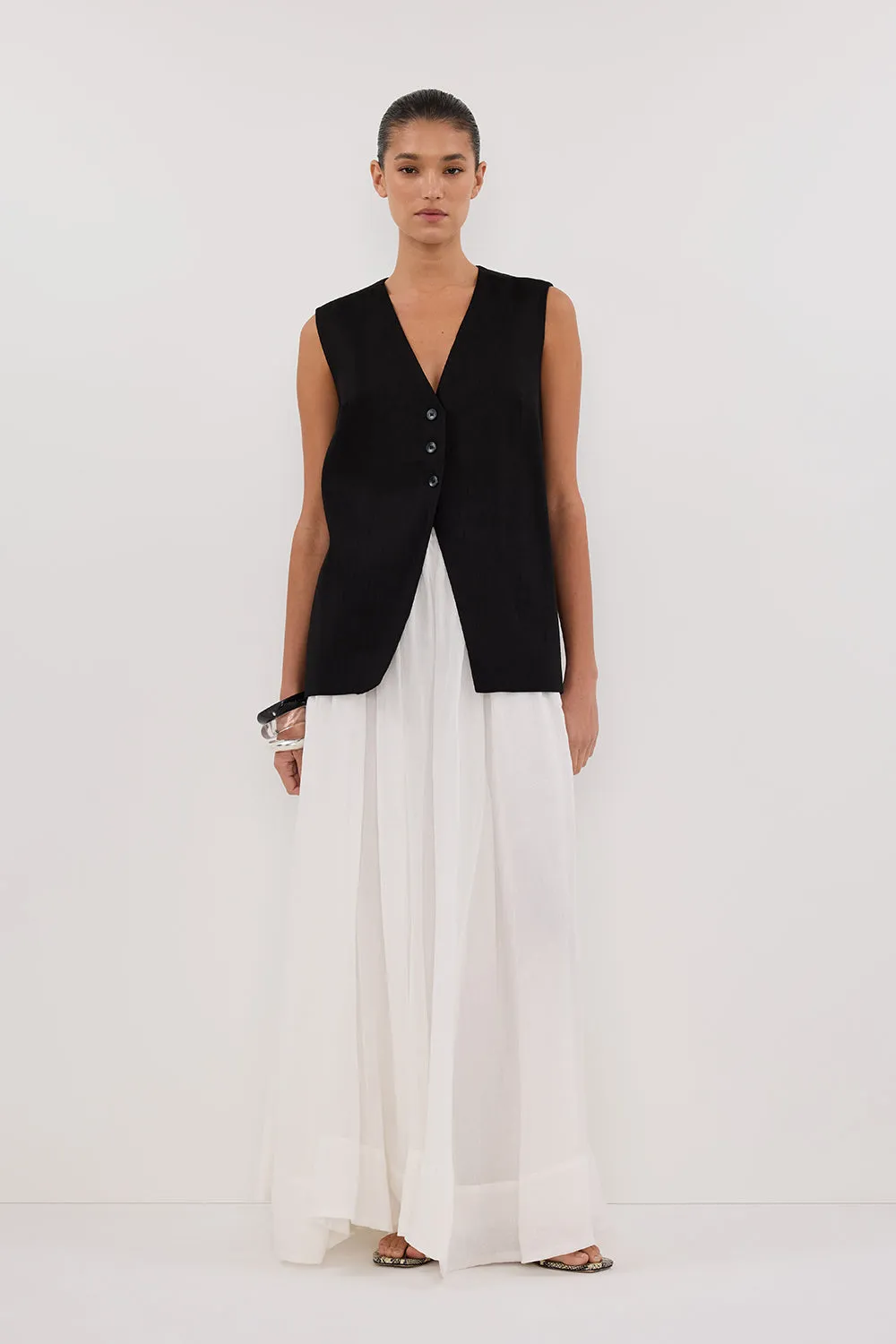 Dissh BRAX BLACK LONGLINE VEST