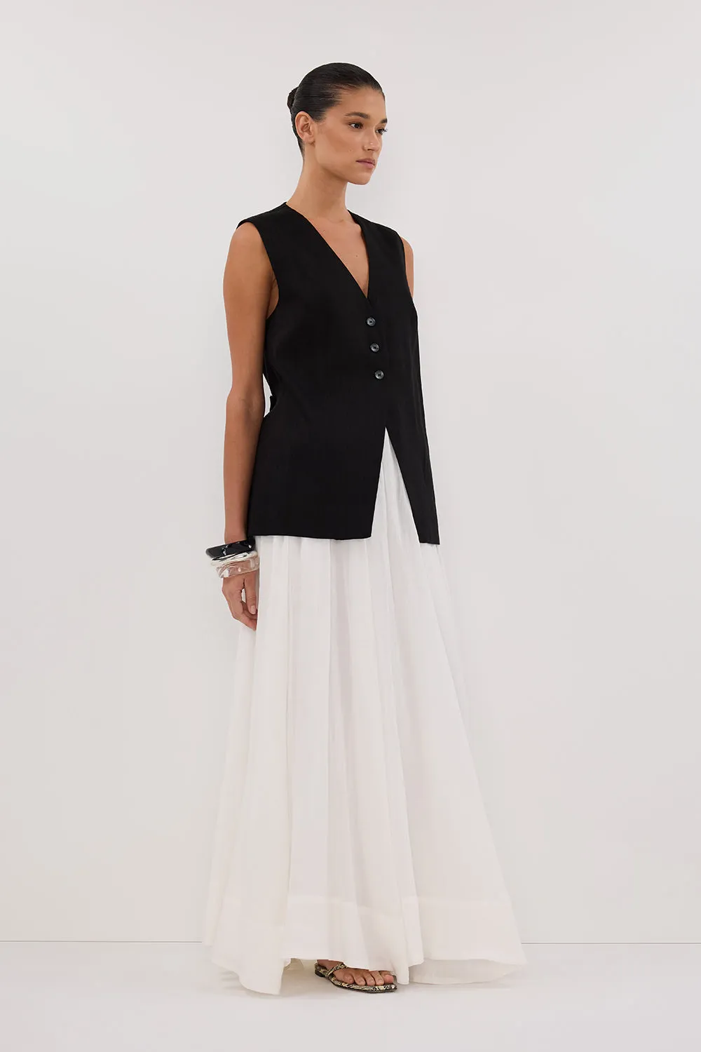 Dissh BRAX BLACK LONGLINE VEST