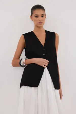 Dissh BRAX BLACK LONGLINE VEST