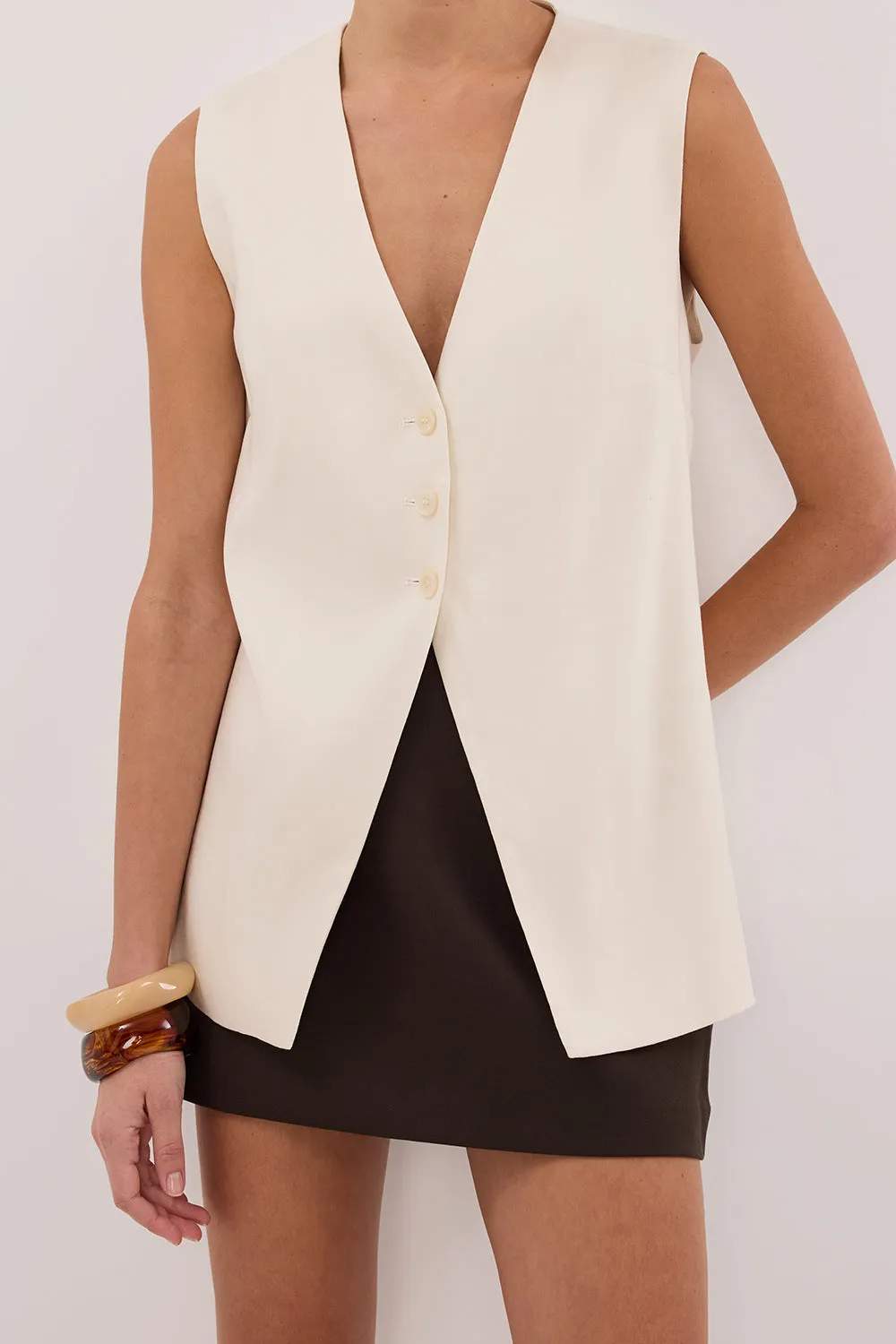 Dissh BRAX CREAM LONGLINE VEST