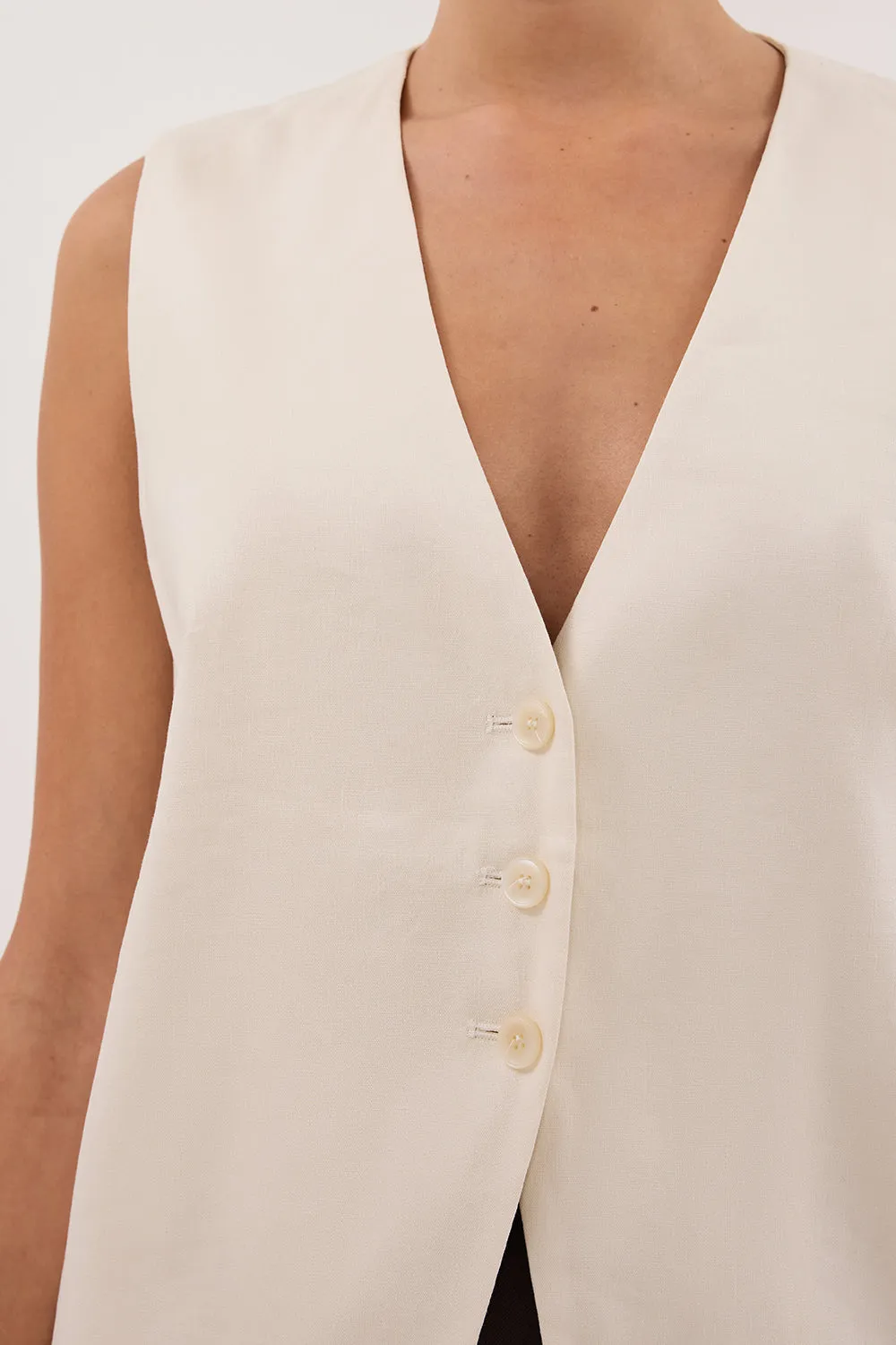 Dissh BRAX CREAM LONGLINE VEST