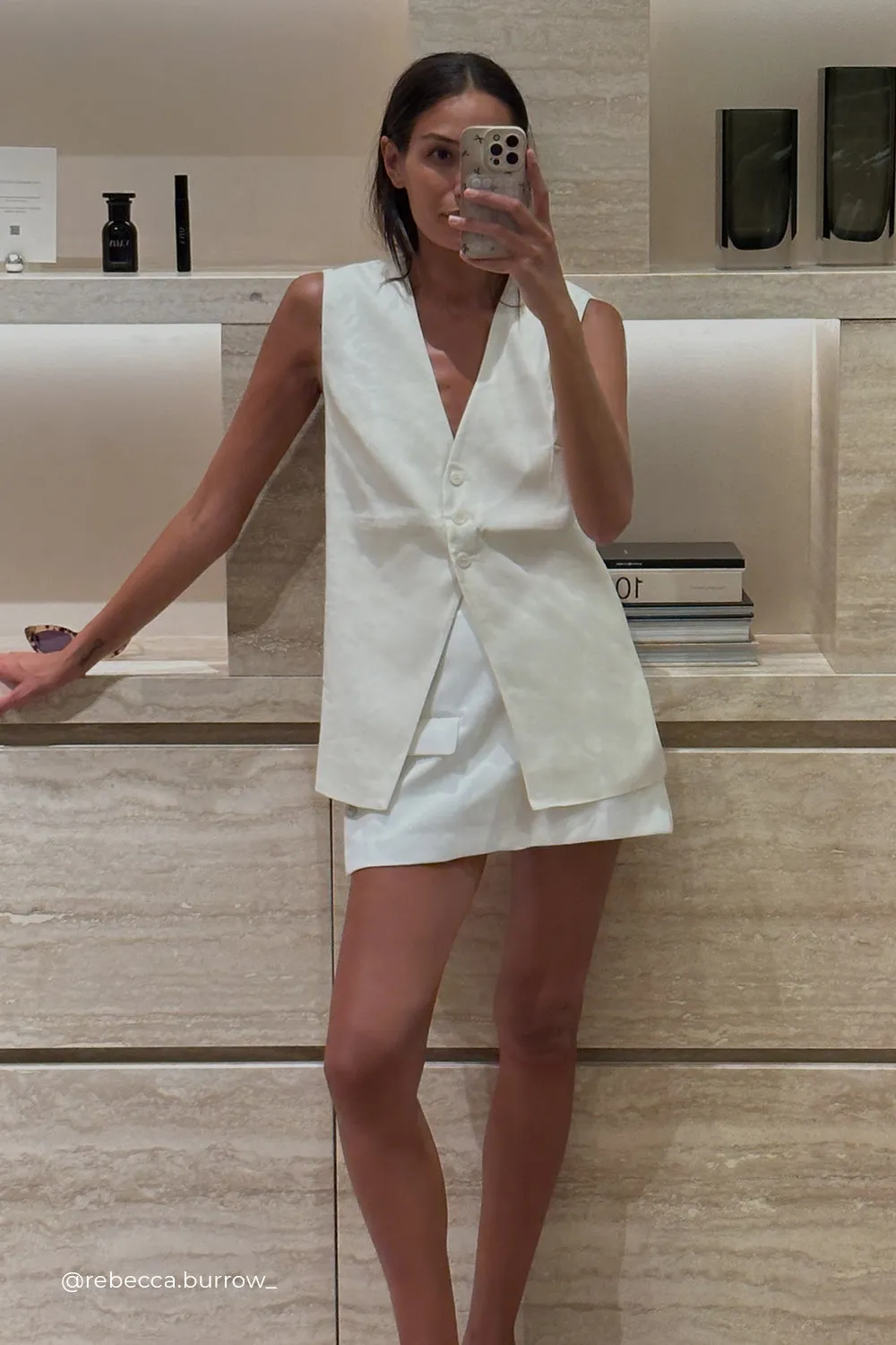 Dissh BRAX CREAM LONGLINE VEST