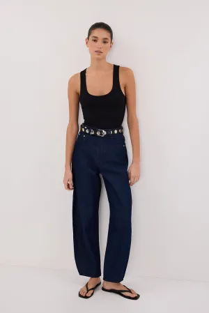 Dissh CALEB INDIGO BARREL LEG JEAN