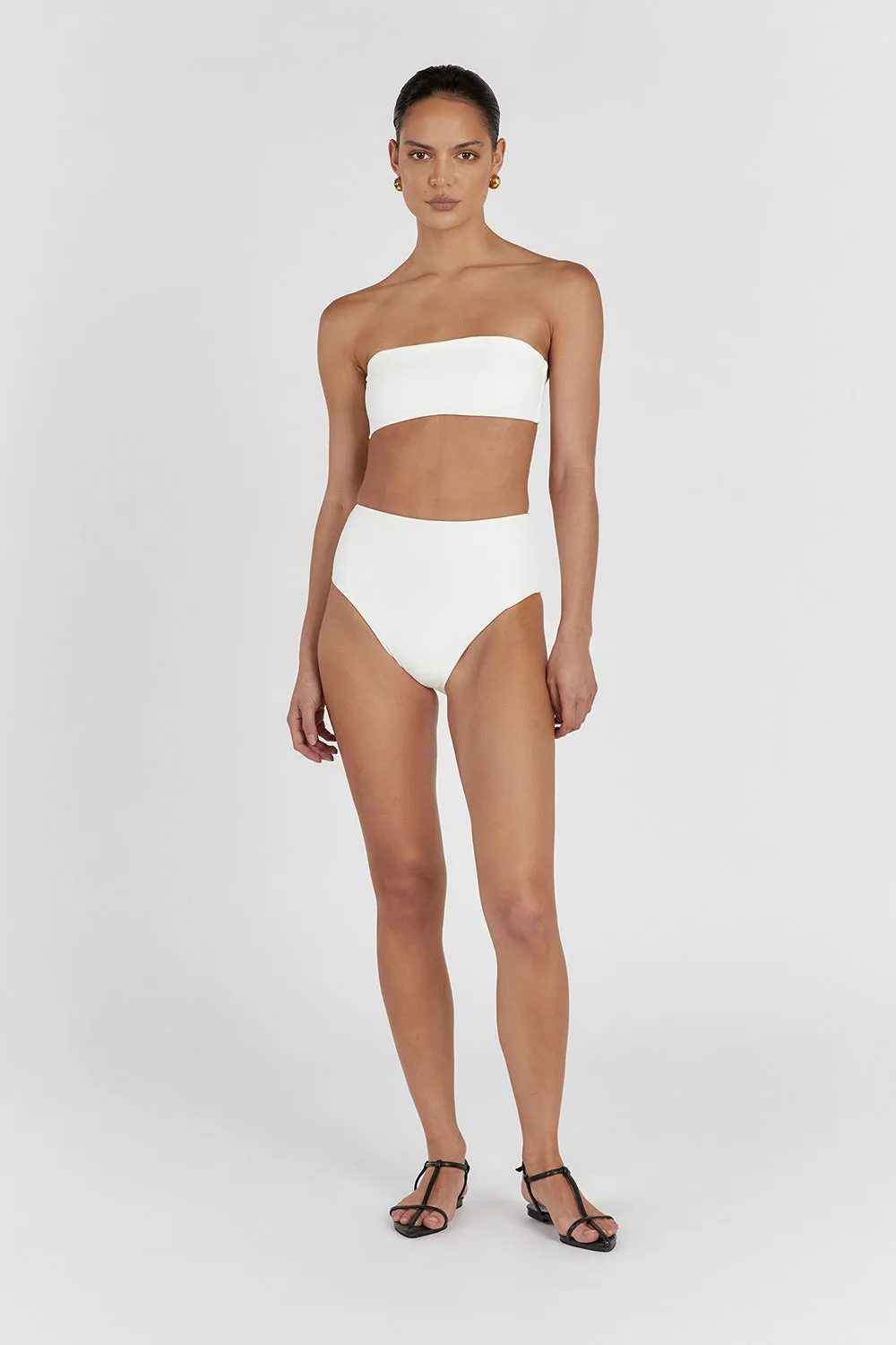 Dissh CALLIE OFF WHITE HIGH WAISTED BRIEF