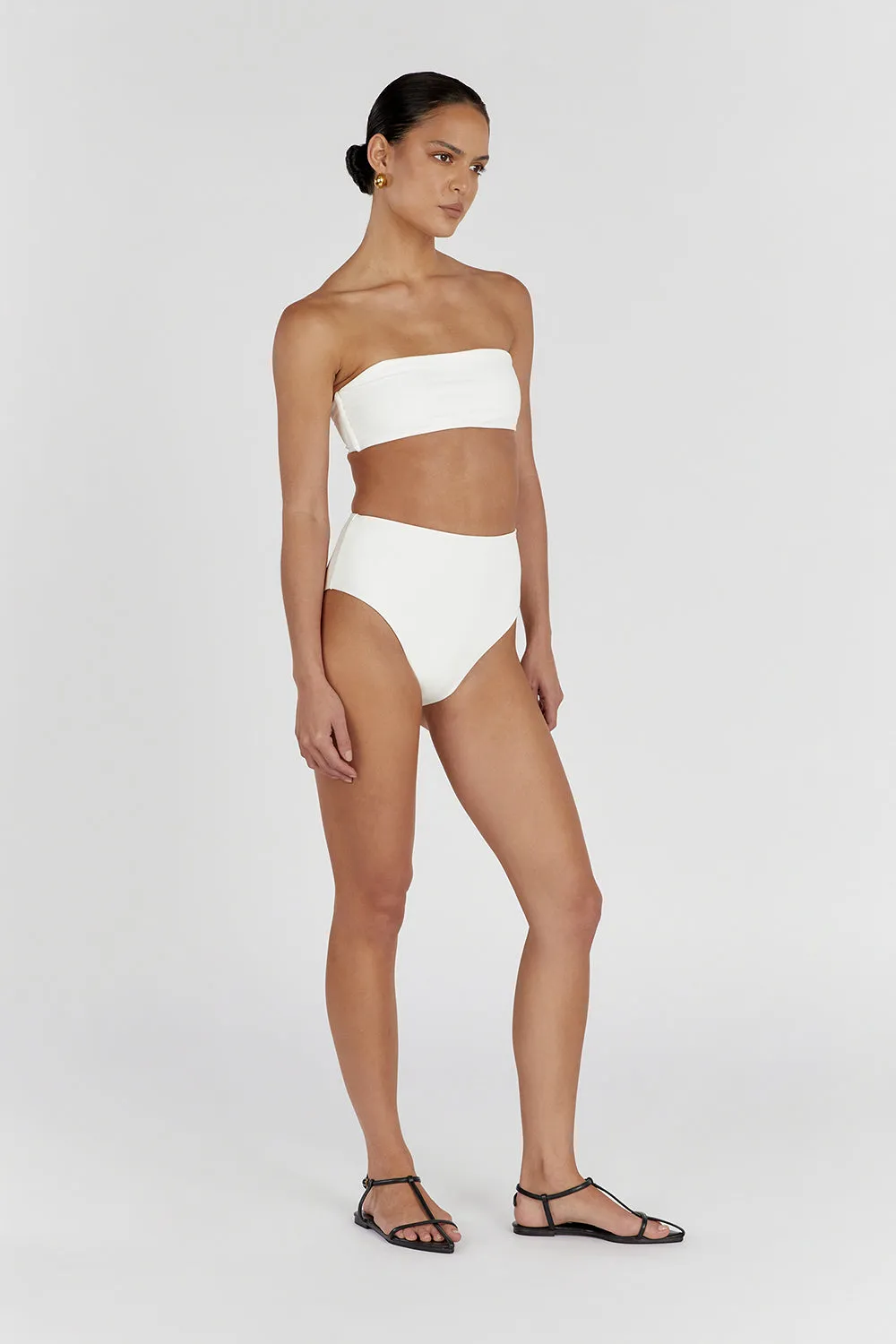 Dissh CALLIE OFF WHITE HIGH WAISTED BRIEF