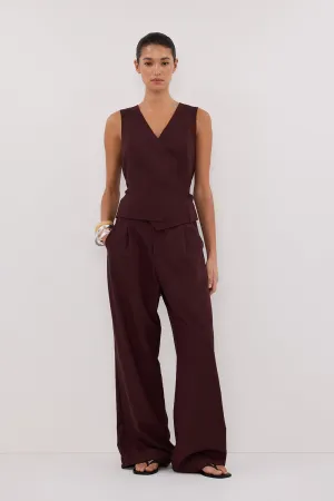 Dissh CAMILLA WALNUT ASYM TOP