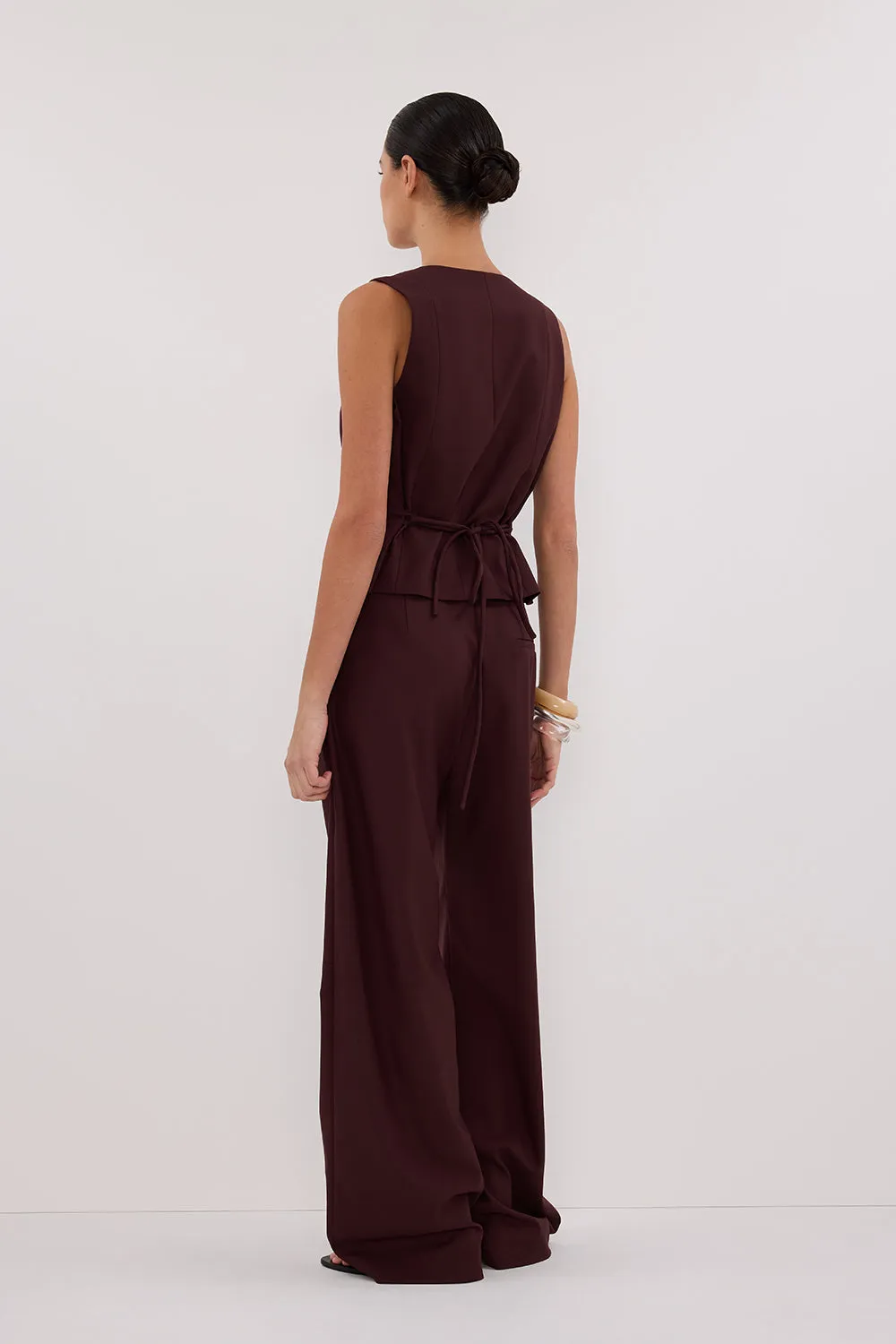Dissh CAMILLA WALNUT ASYM TOP