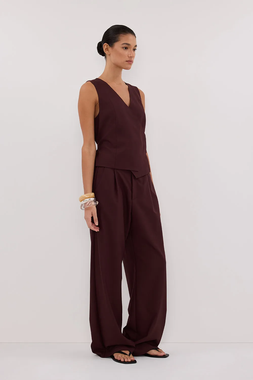 Dissh CAMILLA WALNUT ASYM TOP