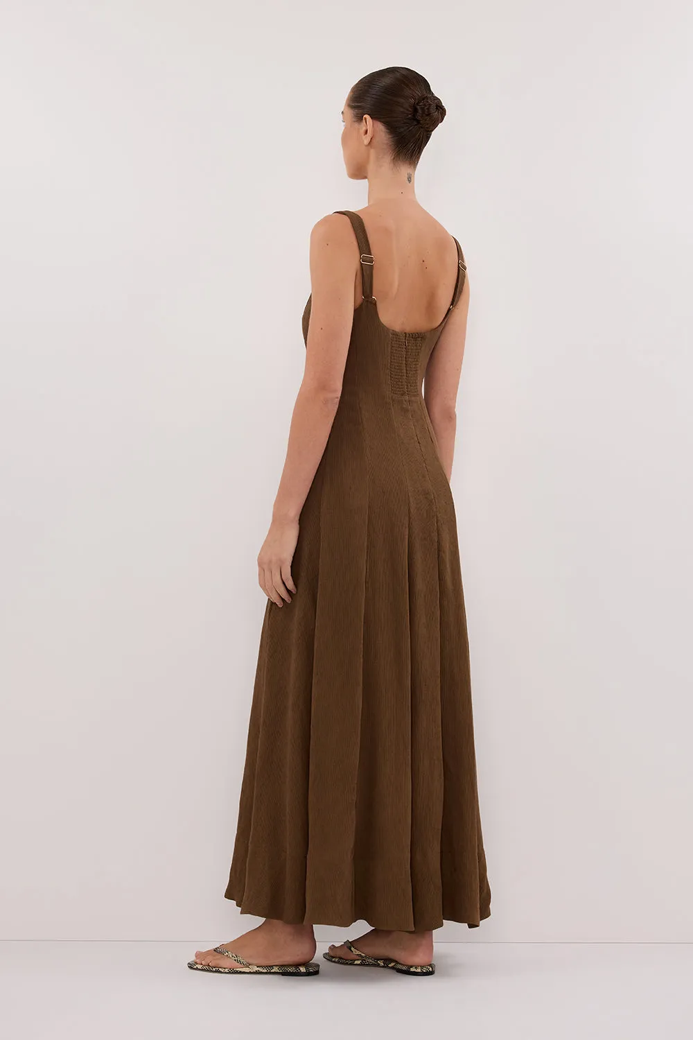 Dissh CANNE CHOCOLATE MIDI DRESS