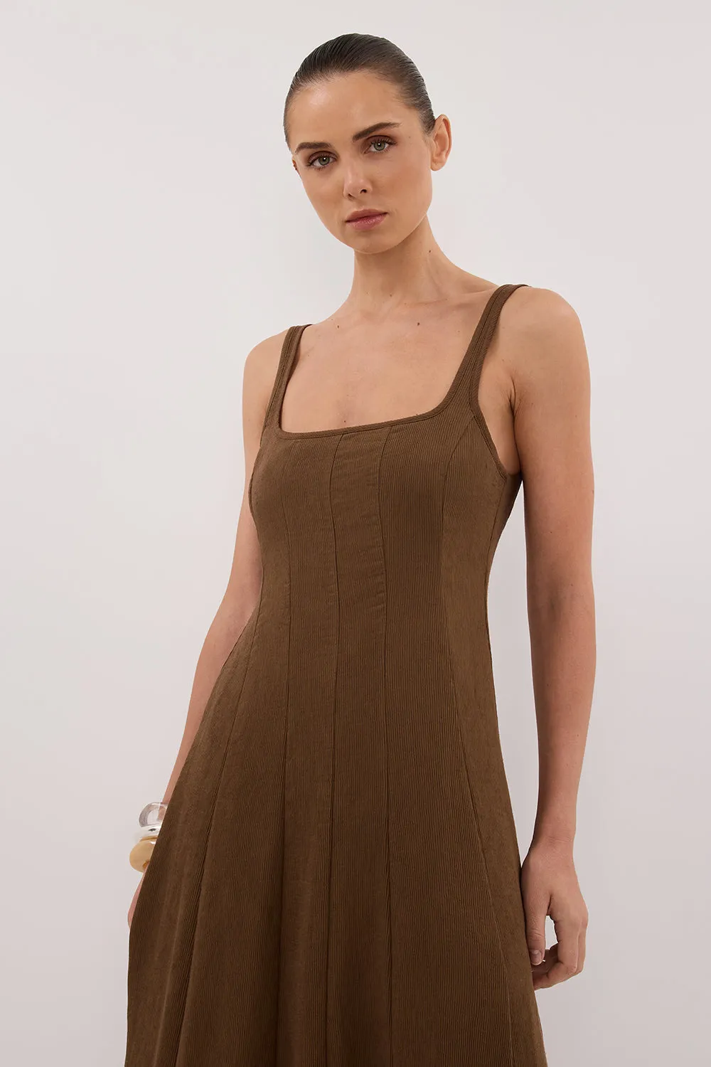 Dissh CANNE CHOCOLATE MIDI DRESS
