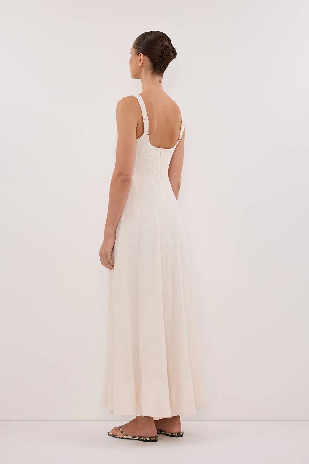 Dissh CANNE CREAM MIDI DRESS