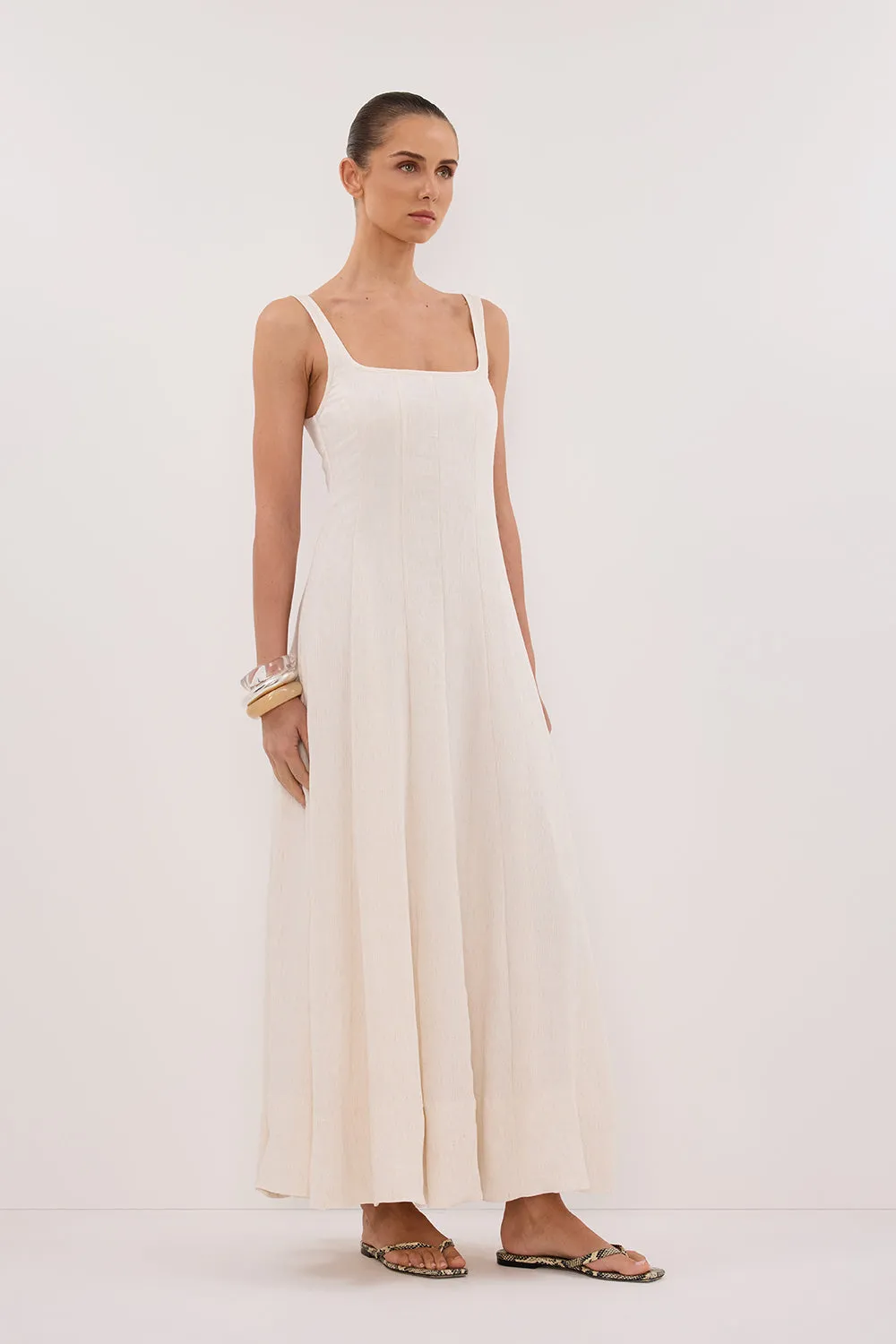 Dissh CANNE CREAM MIDI DRESS
