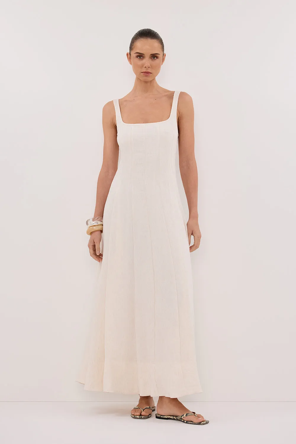 Dissh CANNE CREAM MIDI DRESS