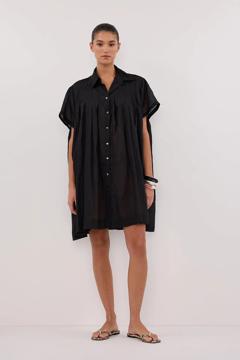 Dissh CARMEL BLACK RAMIE MINI DRESS