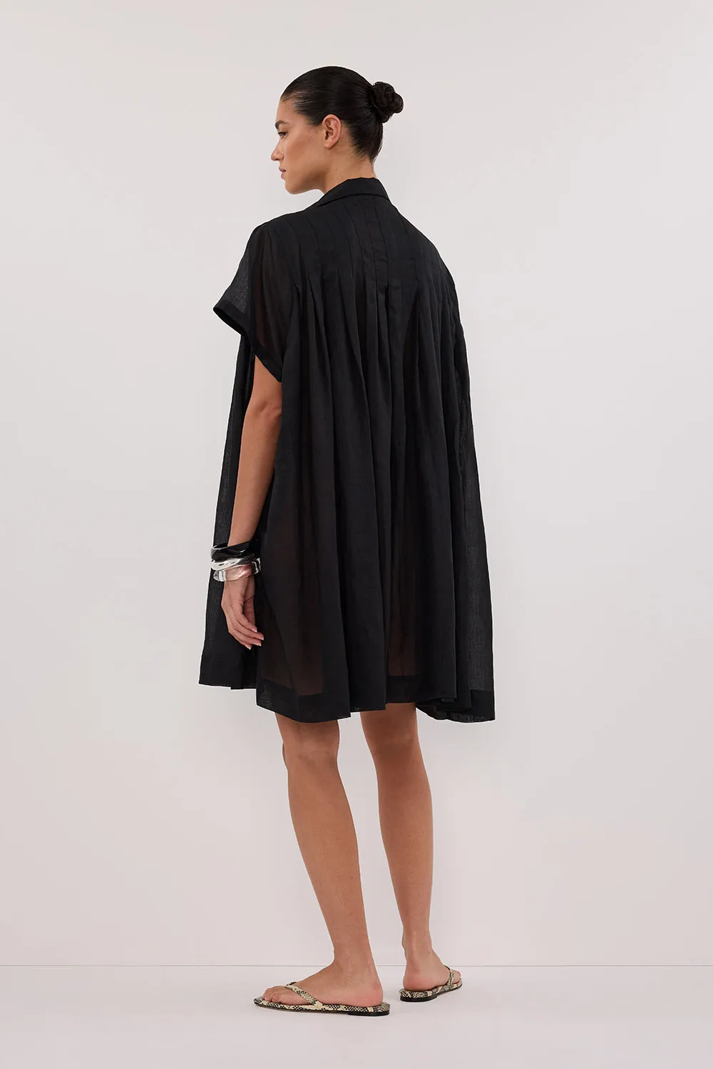 Dissh CARMEL BLACK RAMIE MINI DRESS