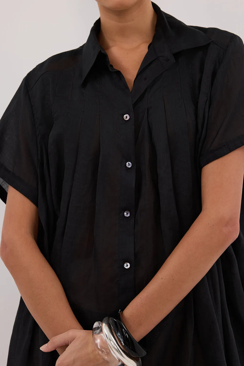 Dissh CARMEL BLACK RAMIE MINI DRESS