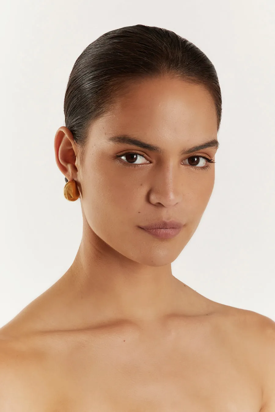 Dissh CENDRE BOBBI GOLD HOOP EARRINGS