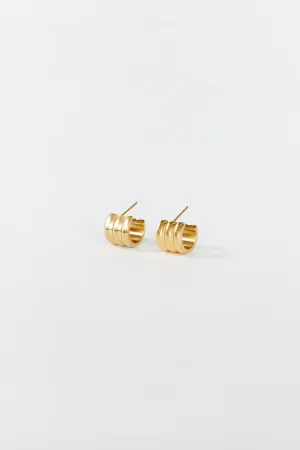 Dissh CENDRE LIV GOLD HOOP EARRINGS