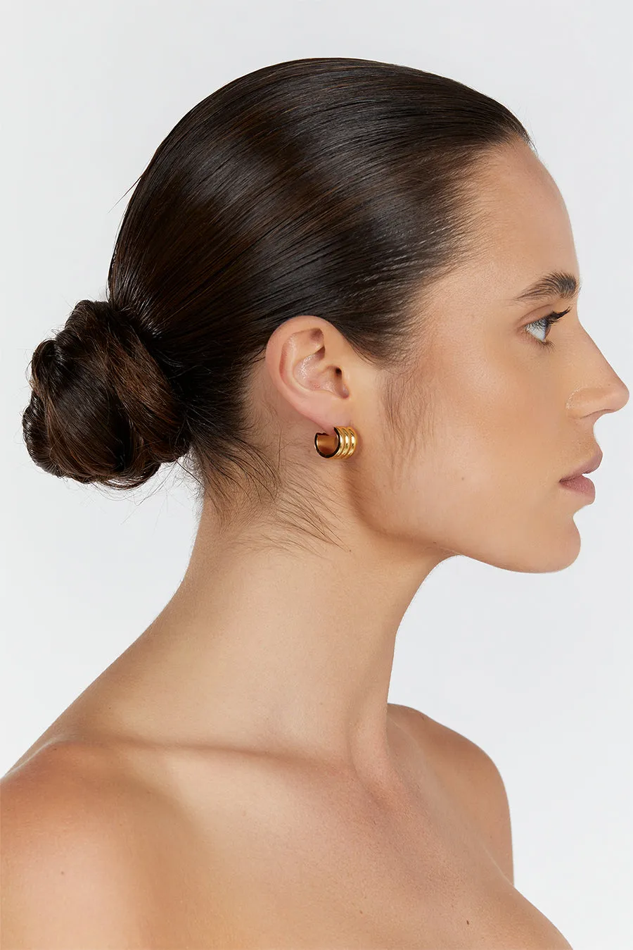 Dissh CENDRE LIV GOLD HOOP EARRINGS