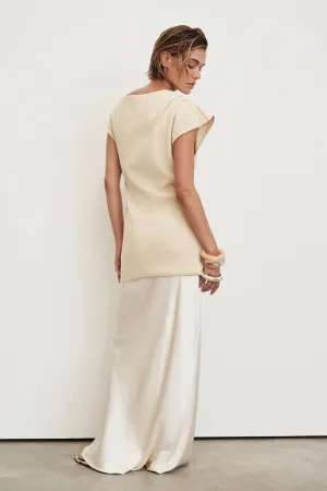 Dissh CHARLI CREAM SATIN MAXI SKIRT