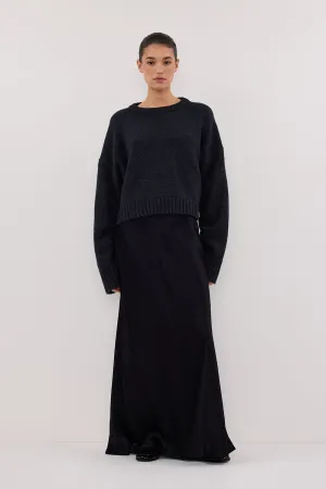 Dissh CHARLI INK SATIN MAXI SKIRT