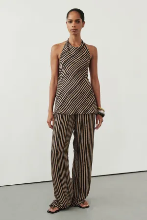 Dissh CHARLI TAN STRIPE PANT