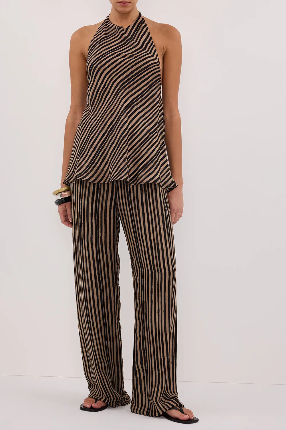 Dissh CHARLI TAN STRIPE PANT