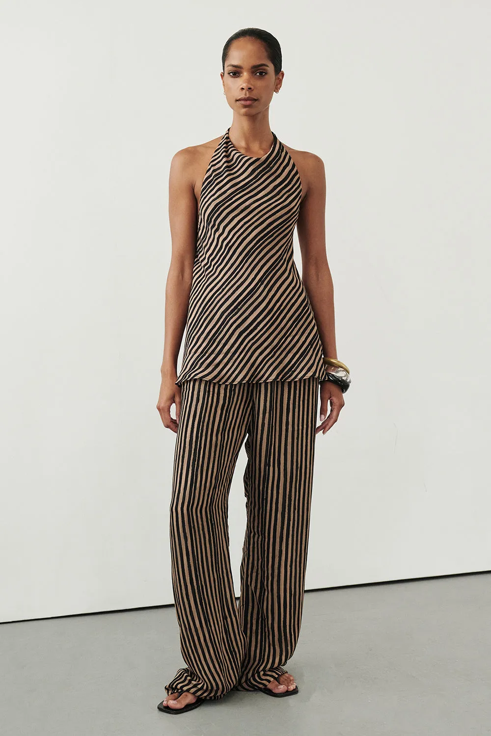 Dissh CHARLI TAN STRIPE PANT