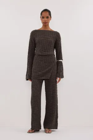 Dissh CIA PETROL LONG SLEEVE KNIT TOP