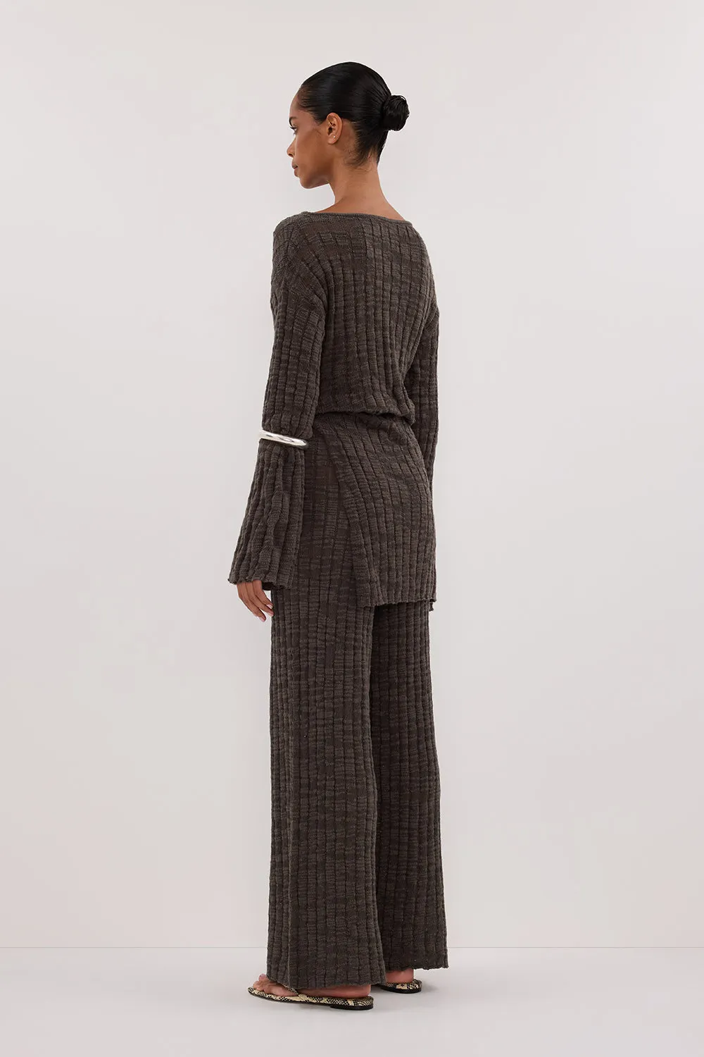 Dissh CIA PETROL LONG SLEEVE KNIT TOP